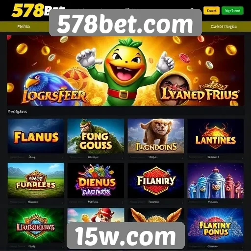 Variedade de jogos disponíveis no 578bet